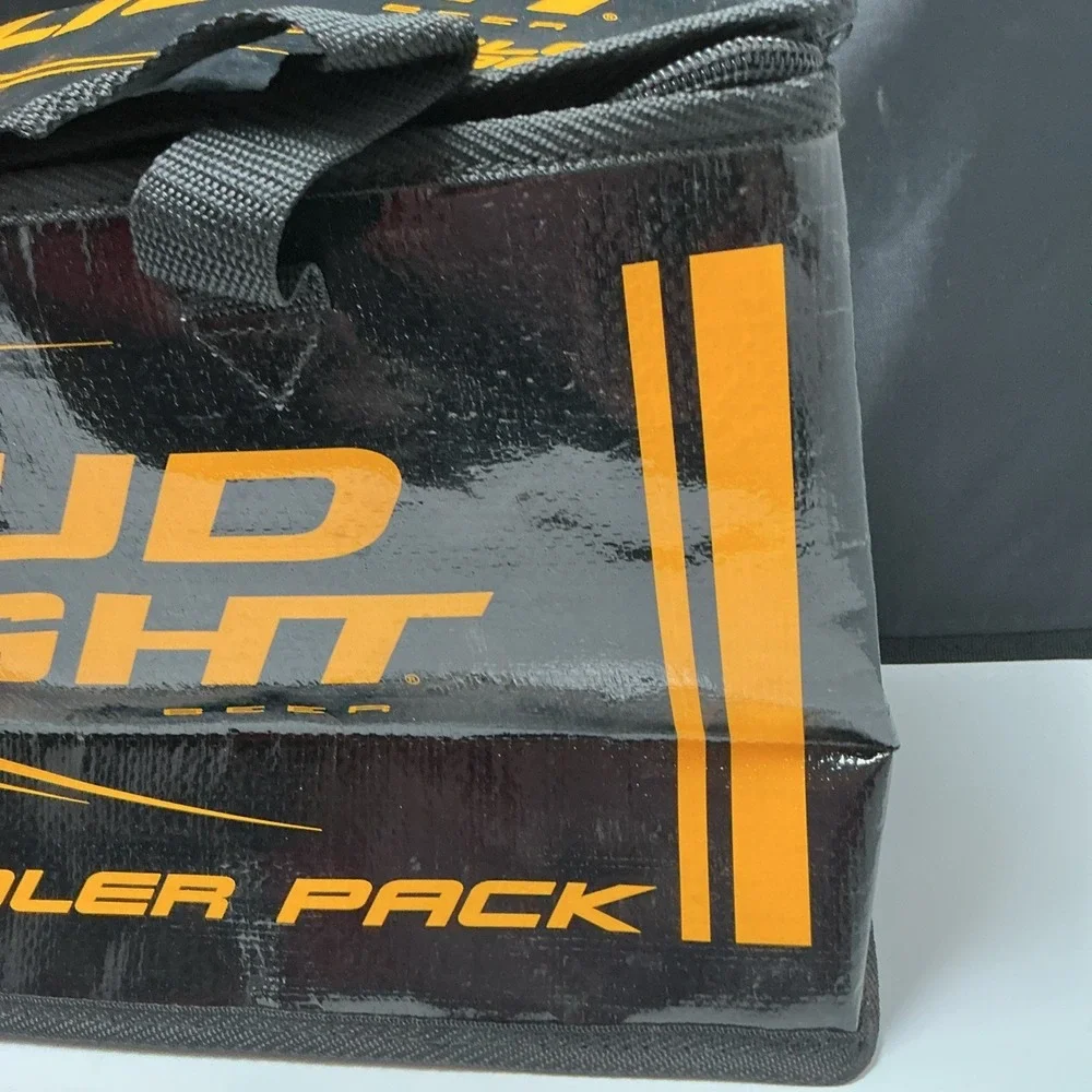2009 Bud‎ Light Cooler Pack, Holds 18 Cans - Black w/ Yellow Text Variant HTF